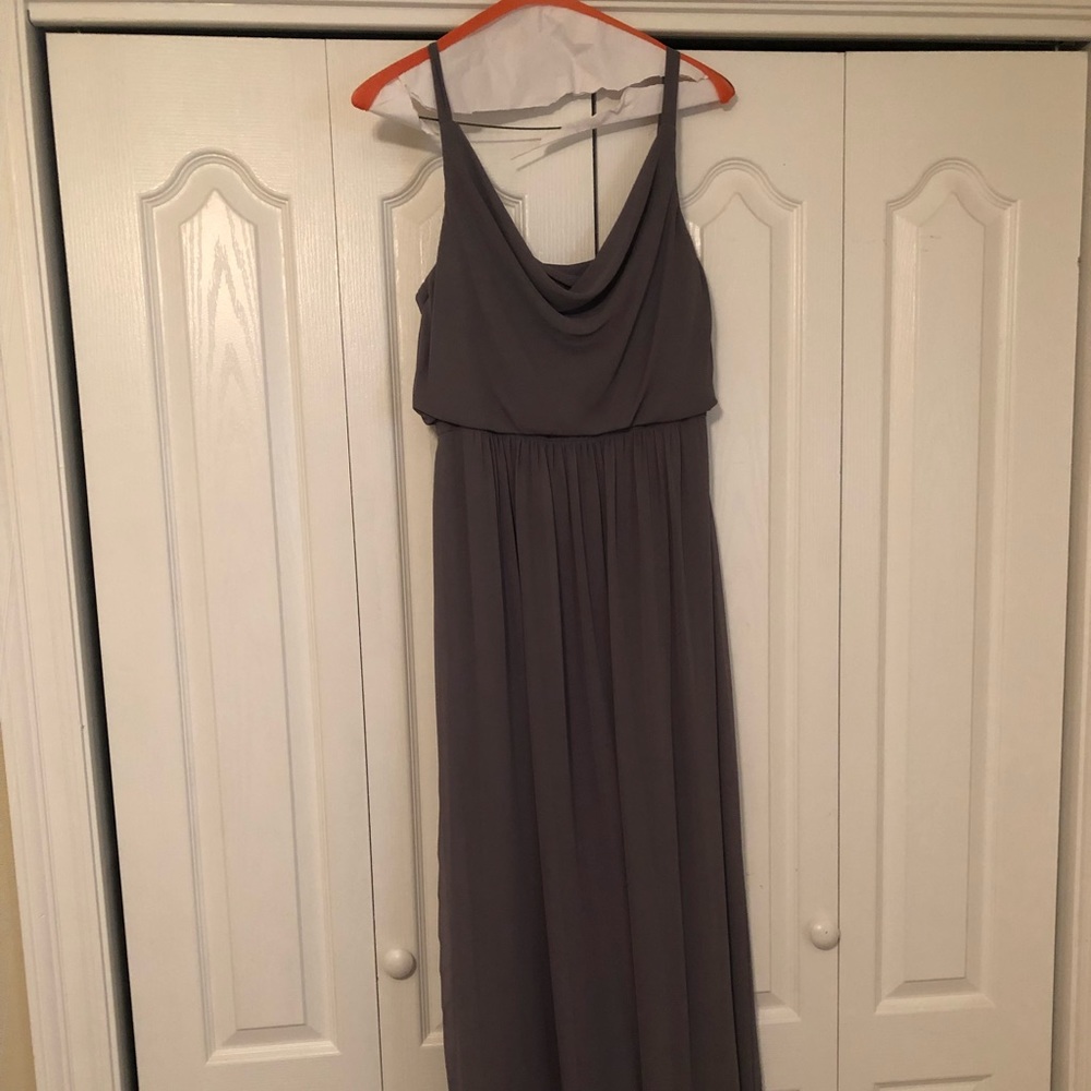 Grey chiffon gown
